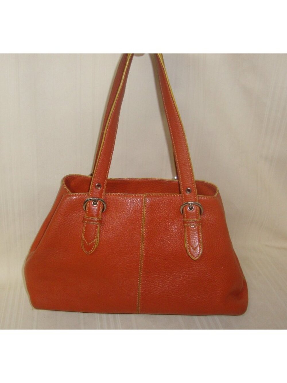 Cole Haan Orange Leather Shoulder Bag Purse , Used READ DESCRIPTION